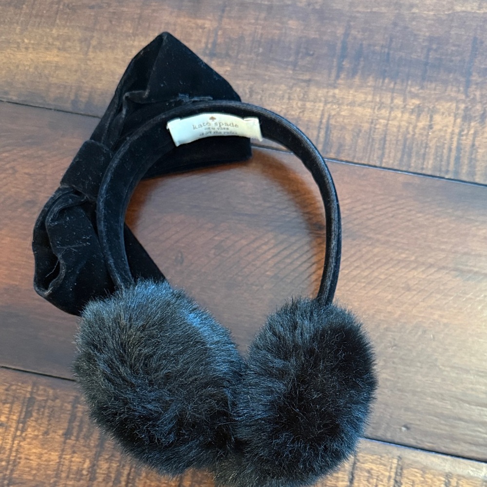 Kate Spade Black Velvet Kids Earmuffs